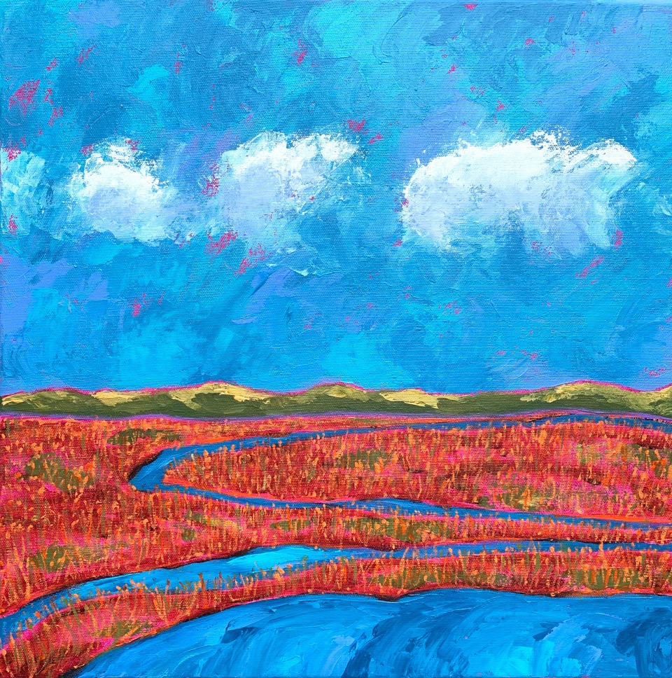 Cloud Fragments by Marcia Crumley, Acrylic on Canvas